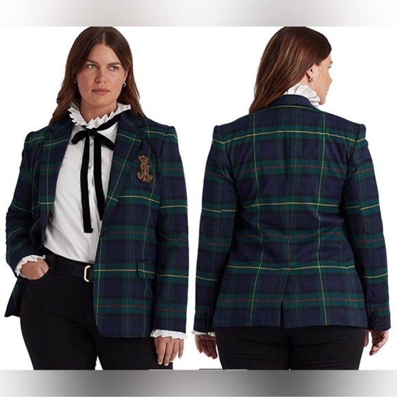 ⭐️NWT Ralph Lauren Plaid Bullion Blazer⭐️ - Picture 2 of 13